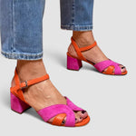 Sandalen "Lorette" – Kleurcombinatie & Comfortabele Hak