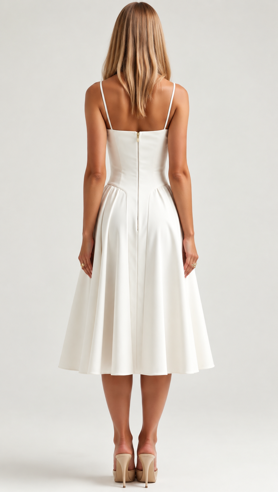 Robe midi "Martha" – Corsage structuré