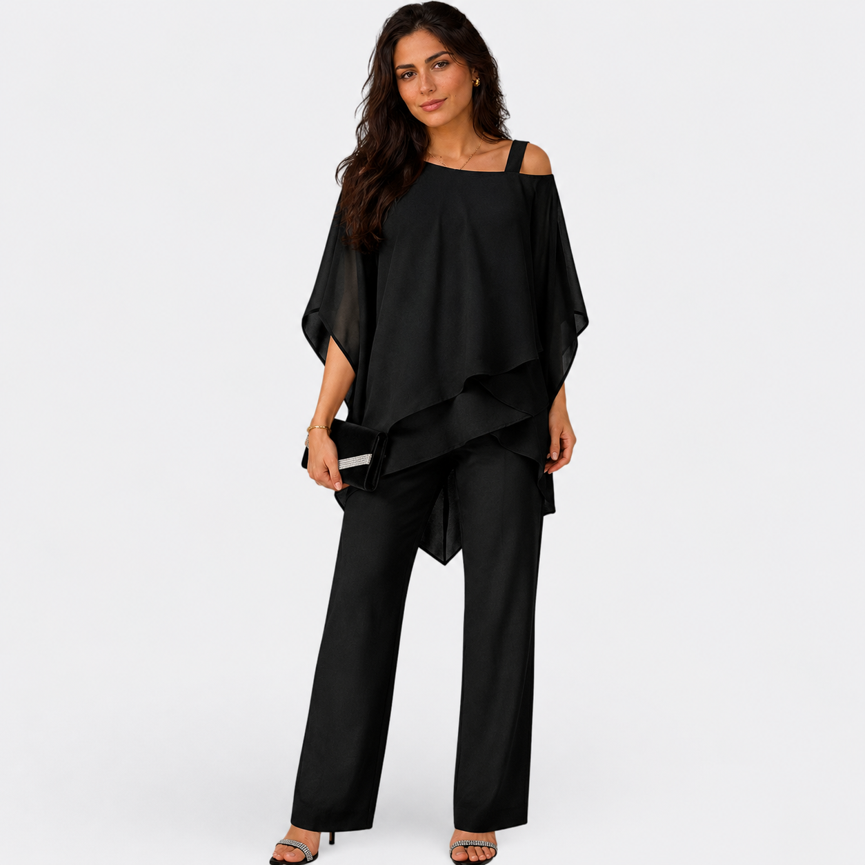 Avondset "Carolina" – Off-Shoulder Top & Broek