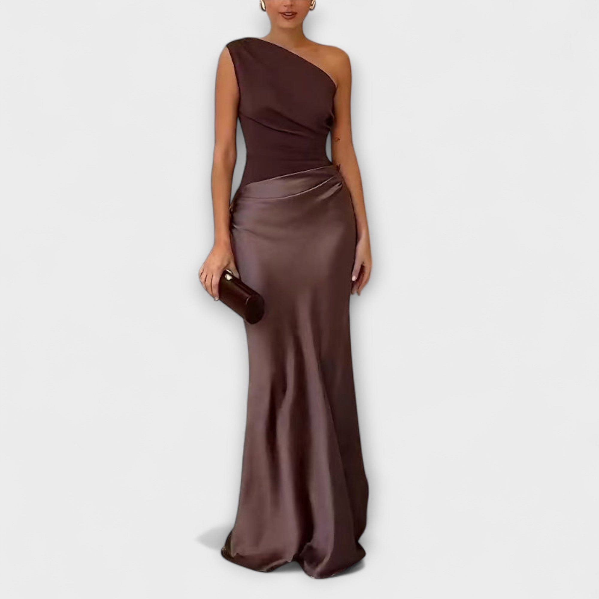 Satijnen Kleed "Anneliese" – One-Shoulder