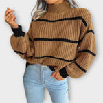 Pull Rayé "Chavala" – Col Montant