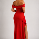 Off-Shoulder Maxikleed "Svenja" – Met Split