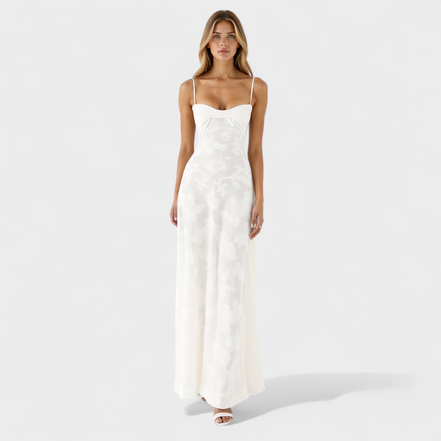 Robe longue "Verona" – Dentelle fleurie