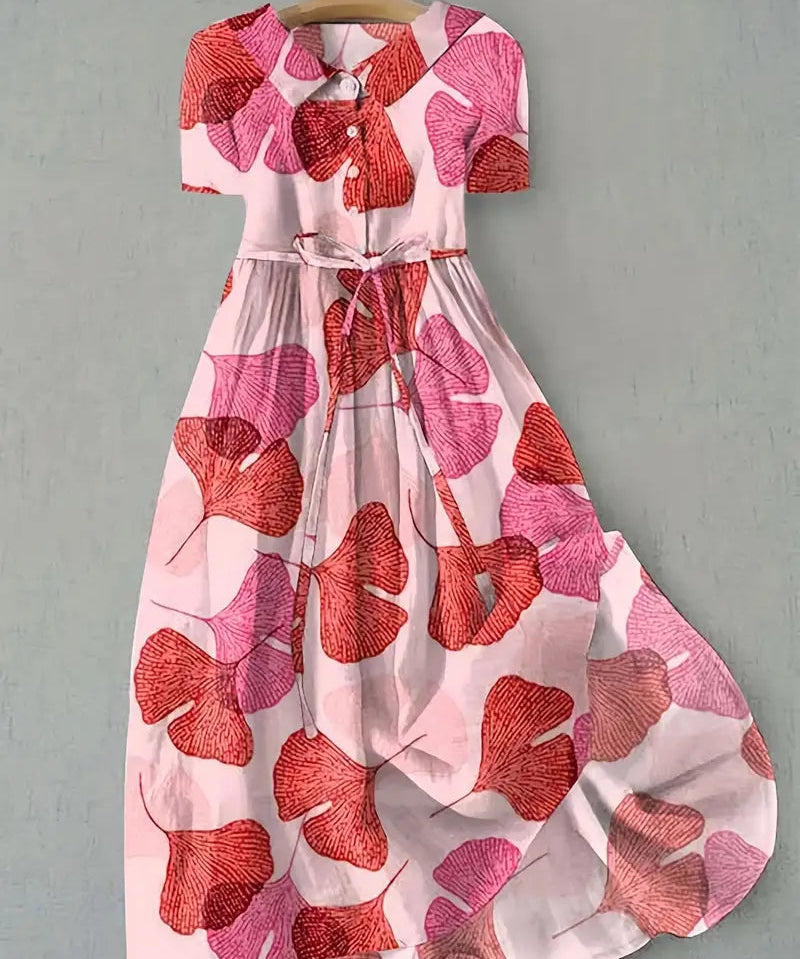 Bloemenkleed "Karin" – Korte Mouwen