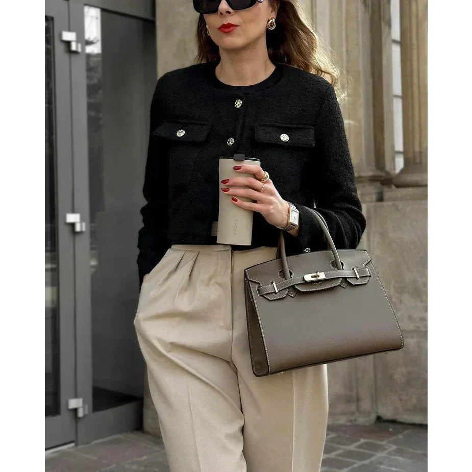 Handtas "Kensington" – Volnerf Leer met Draaisluiting