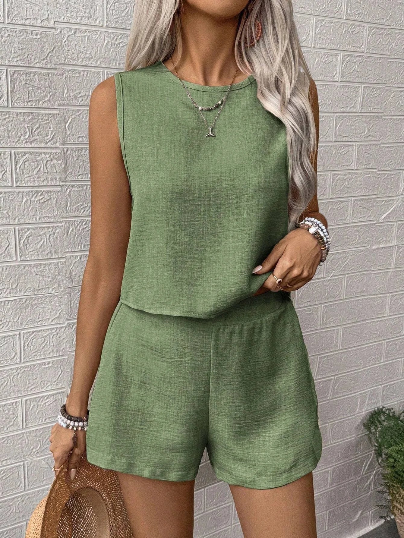 Set "Gabriele" – Mouwloze Top & Short