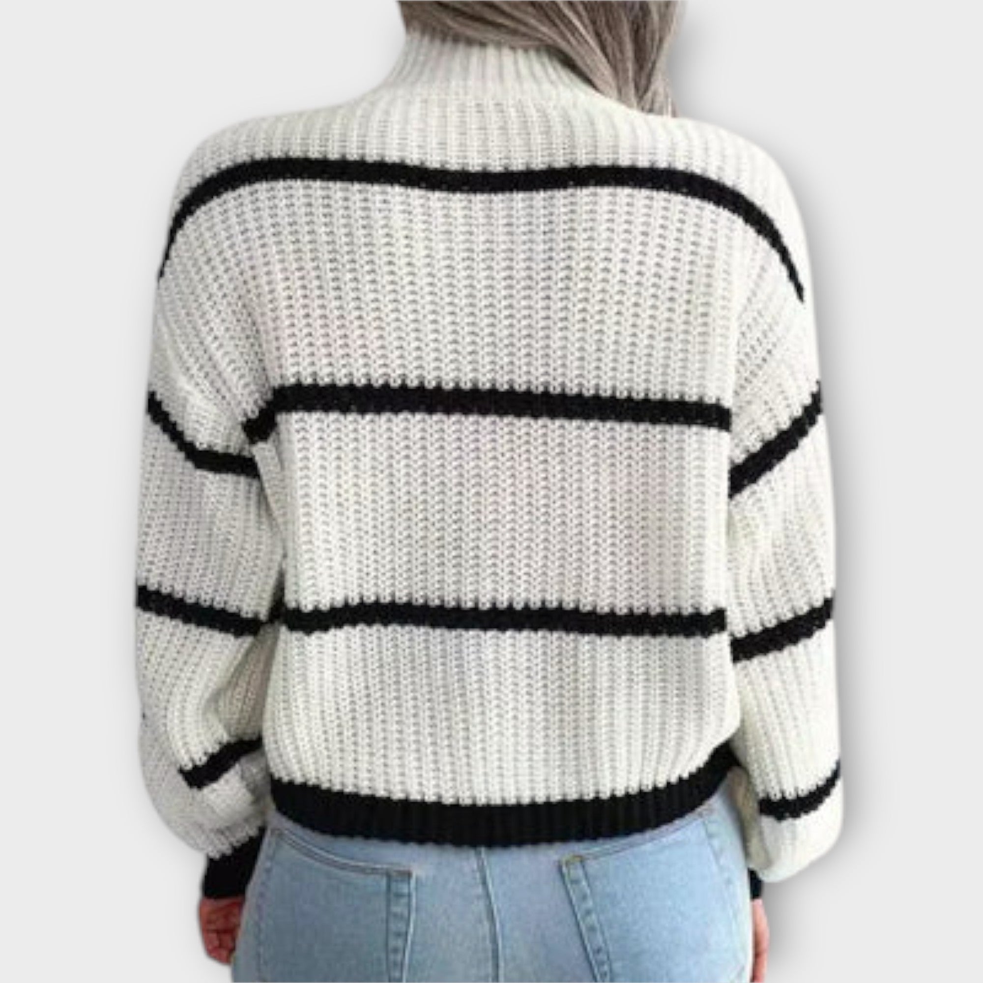 Pull Rayé "Chavala" – Col Montant