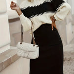 Ensemble d'automne "Magda" – Pull & jupe fendue