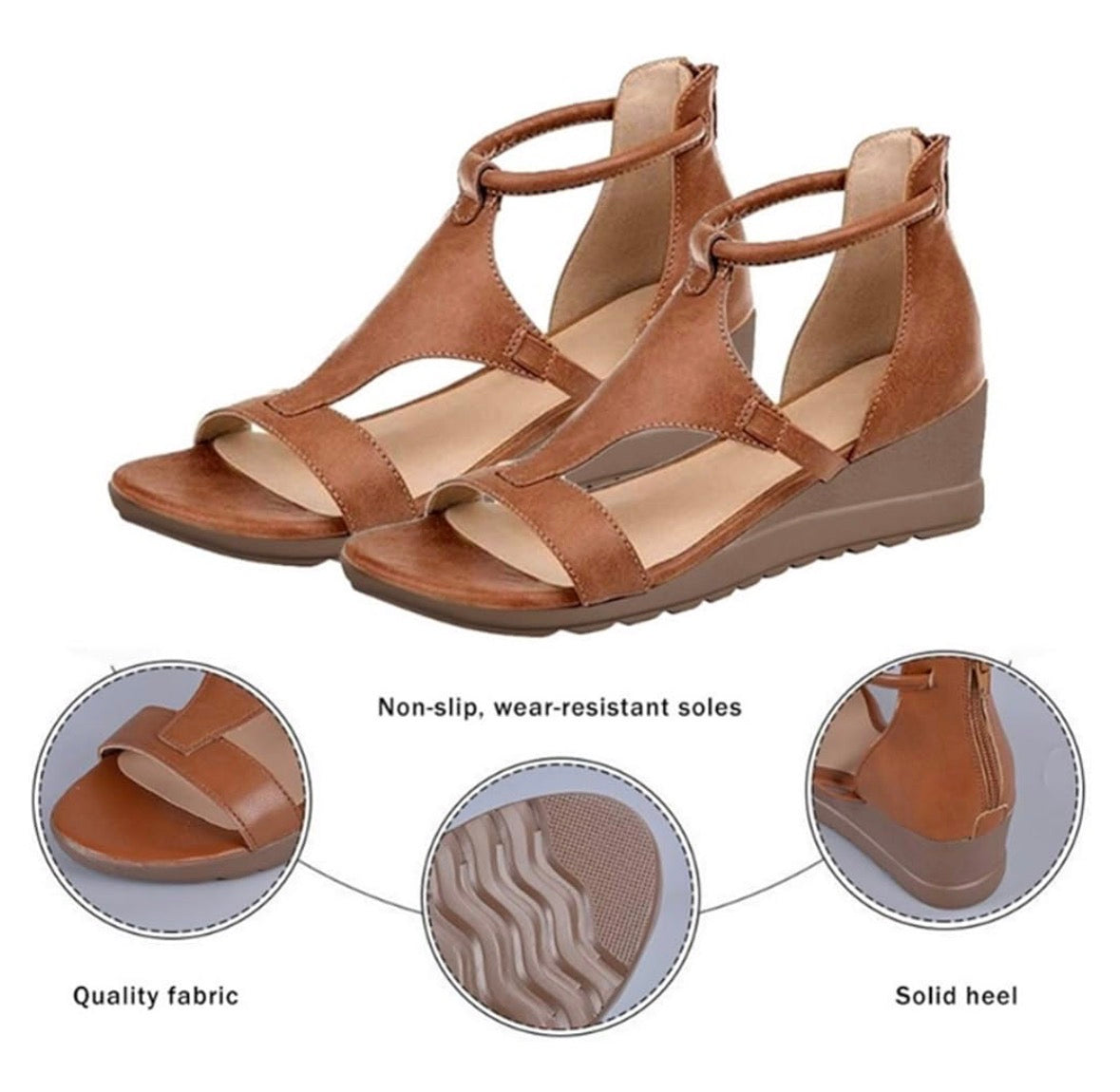 Sleehaksandalen "Wilma" – Vegan Leer