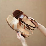 Orthopedische Sandalen "Verena" – Retro Blokhak