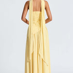 Robe longue asymétrique "Anna" – Avec écharpe
