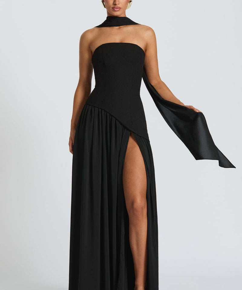 Asymmetrisch Maxikleed "Anna" – Met Sjaal