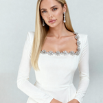 Robe en Velours "Carina" – Cristaux