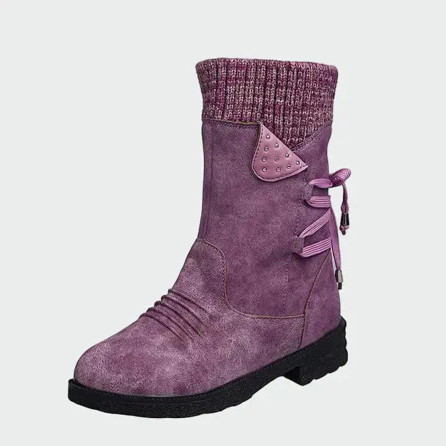 Bottines – Daim à détail tressé