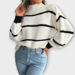Pull Rayé "Chavala" – Col Montant