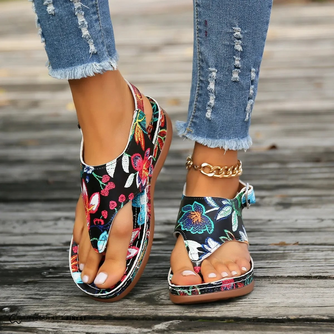 Orthopedische Sandalen "Flow" – Floraal Design