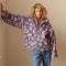 Haut en polaire "Ella" – Motif floral