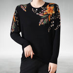 Pull en maille "Maravella" – Motif fleuri