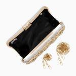Clutch "Anneliese" – Strass met Knoopdetail