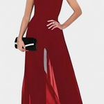 Jumpsuit "Gabriele" – Mouwloos met Chiffon