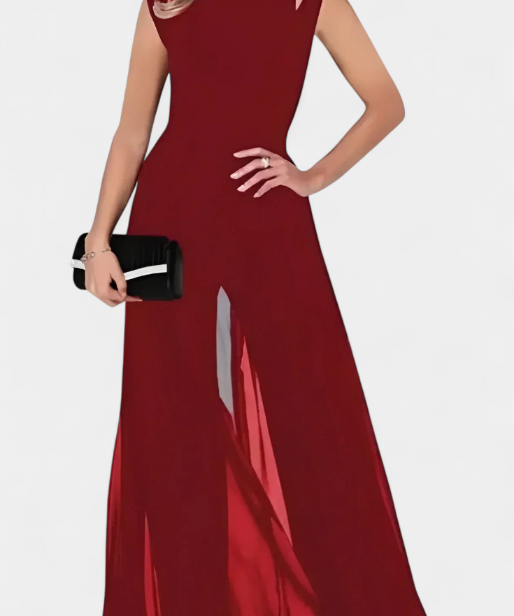 Jumpsuit "Gabriele" – Mouwloos met Chiffon