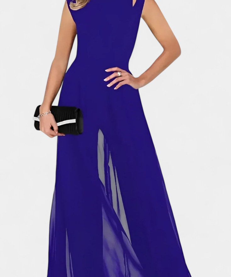 Jumpsuit "Gabriele" – Mouwloos met Chiffon