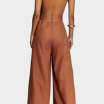 Halter-Jumpsuit "Marie" – Ramie met Wijde Pijpen