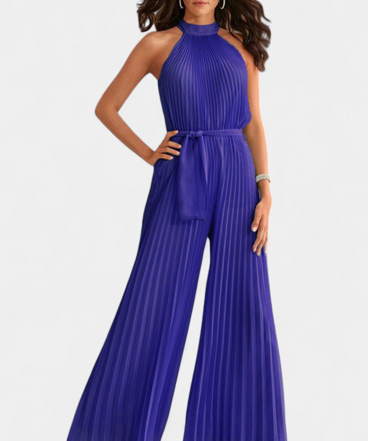 Palazzo-Jumpsuit "Annemarie" – Plissé met Halsband