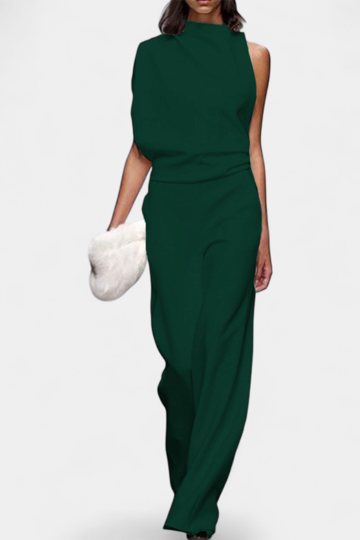 Asymmetrische Jumpsuit "Mia" – Vloeiende Pijpen