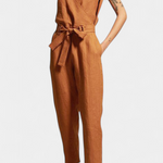 Katoenen Jumpsuit "Juliane" – Mouwloos met V-hals