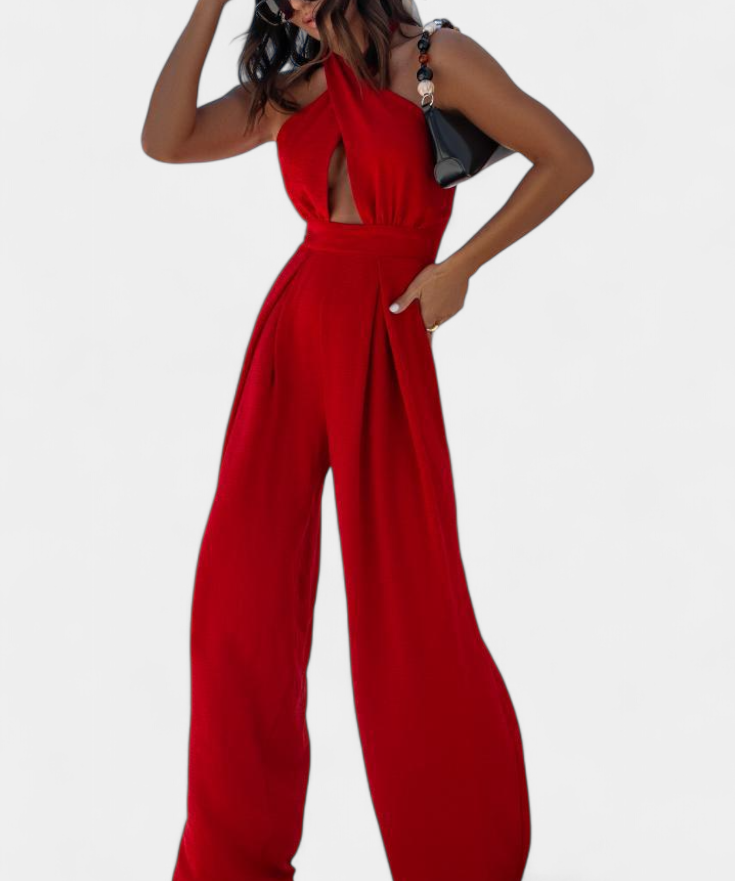 Combinaison col licou "Viktoria" – Encolure croisée et jambes larges