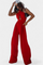 Halter Jumpsuit "Viktoria" – Gekruiste Hals & Wijde Pijpen