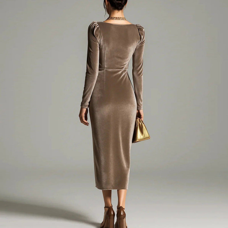 Robe Plissée en Velours "Lisa"