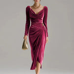 Robe Plissée en Velours "Lisa"