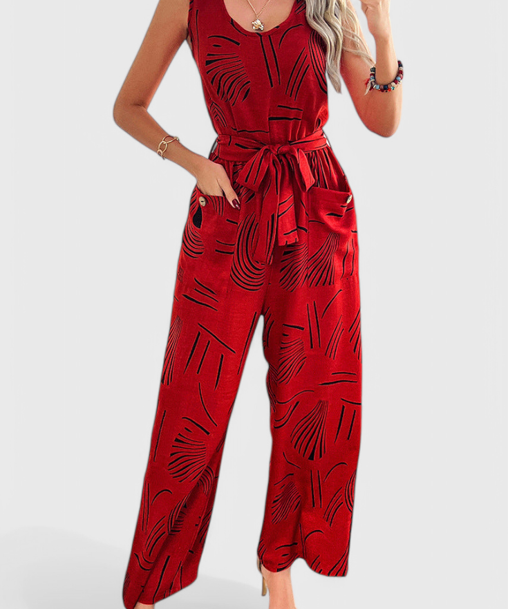 Linnen Jumpsuit "Renate" – Mouwloos