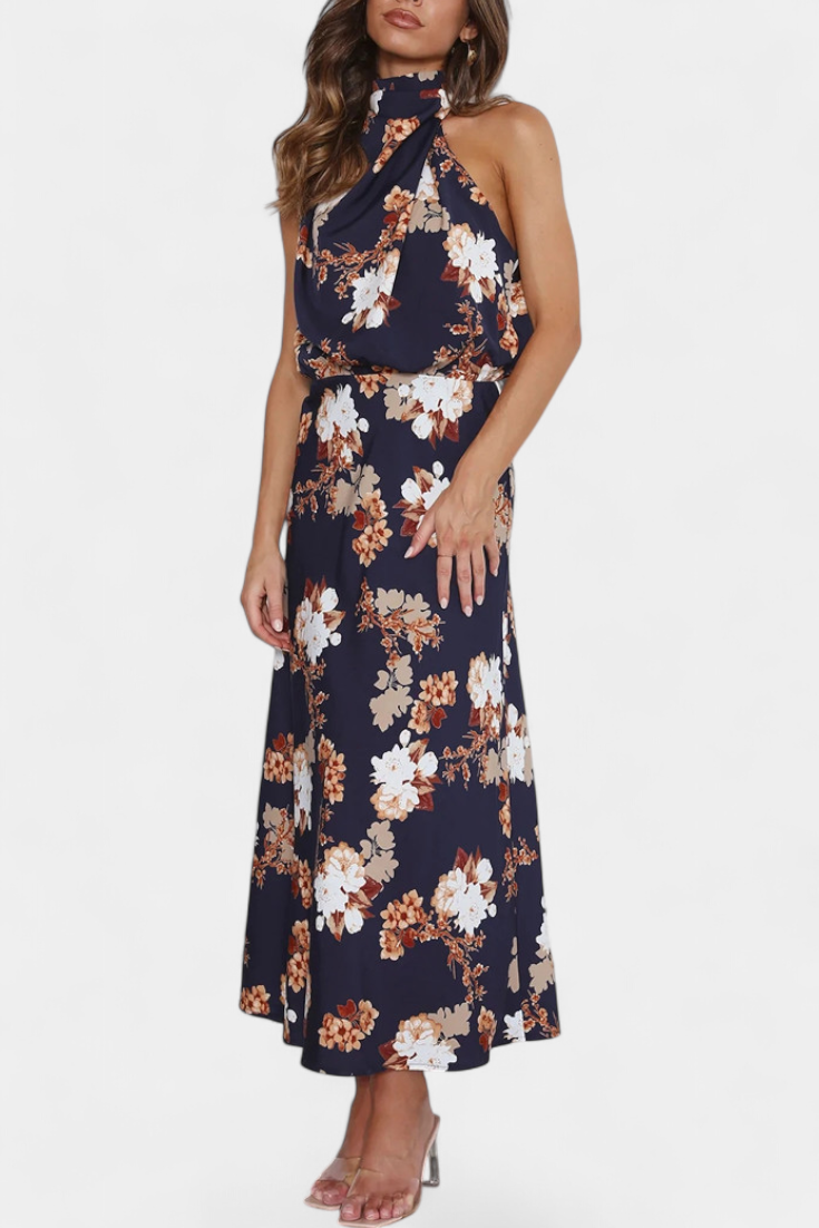 Robe Longue "Lisa" – Fleurs & Col Licou