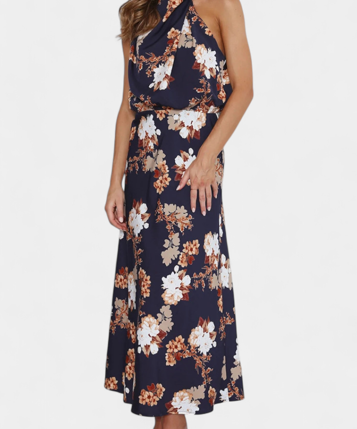 Robe Longue "Lisa" – Fleurs & Col Licou