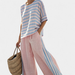 Ensemble "Bettina" – Lin de Bambou Rose