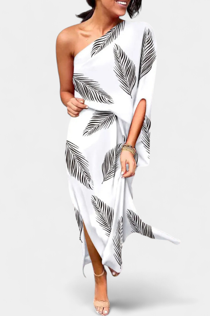 Robe Une Épaule "Heidi" – Dégradé de Couleurs
