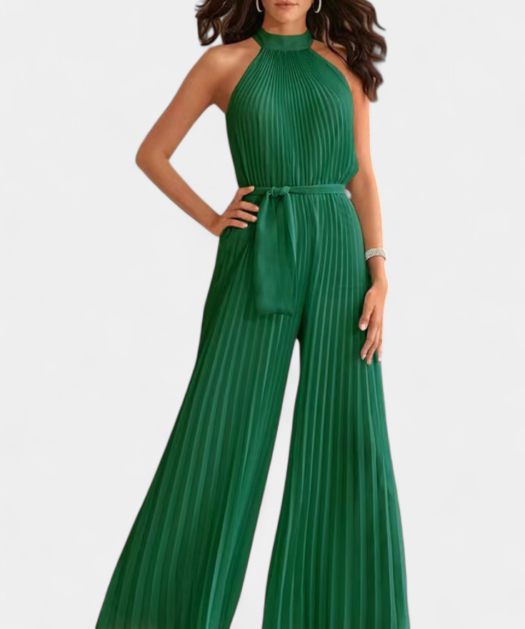 Palazzo-Jumpsuit "Annemarie" – Plissé met Halsband
