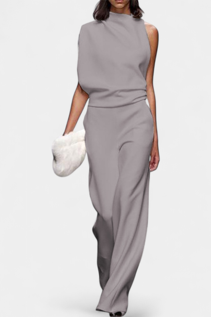 Asymmetrische Jumpsuit "Mia" – Vloeiende Pijpen