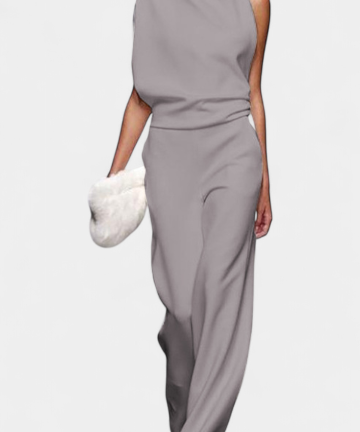 Asymmetrische Jumpsuit "Mia" – Vloeiende Pijpen