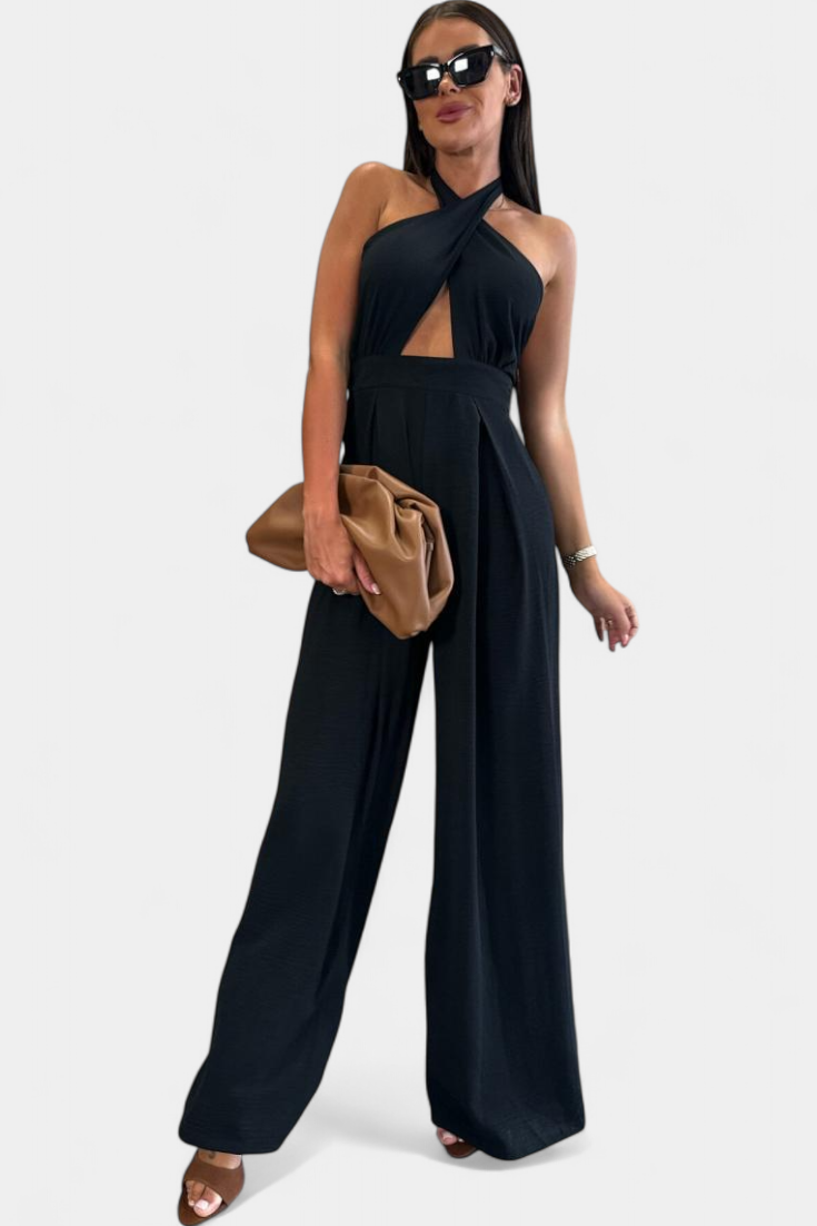Combinaison col licou "Viktoria" – Encolure croisée et jambes larges