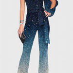 Asymmetrische Jumpsuit "Johanna" – Glitter Kleurverloop