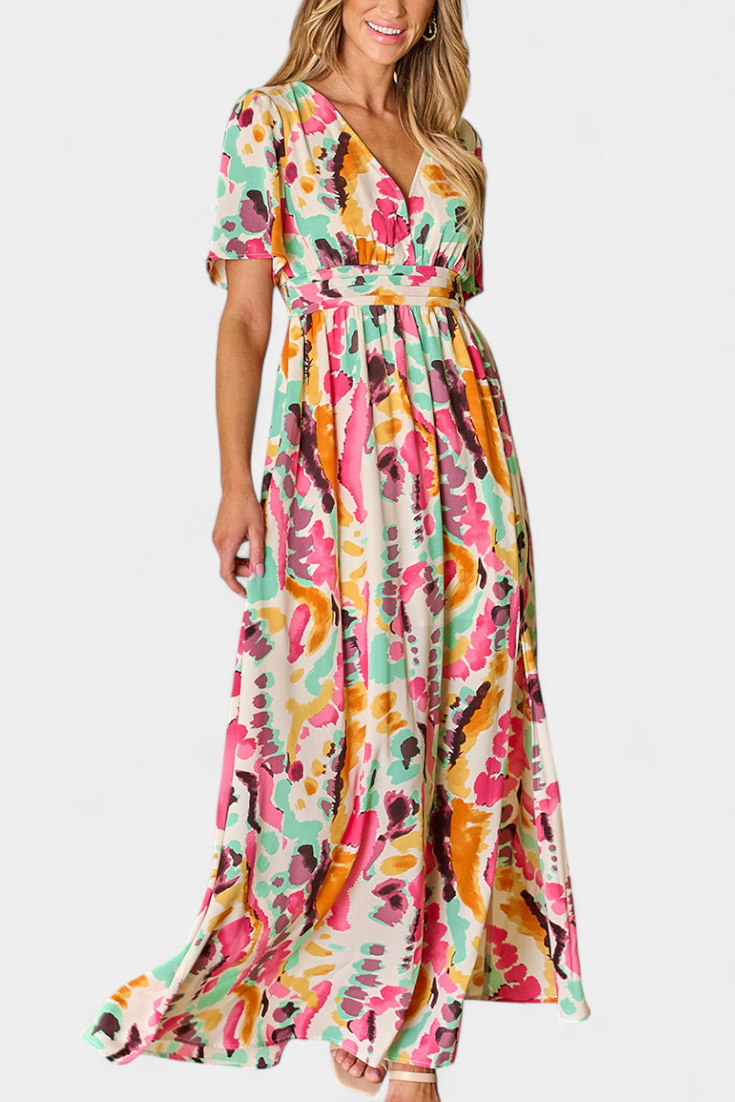 Robe Longue Tie-Dye "Amalie" – Col V
