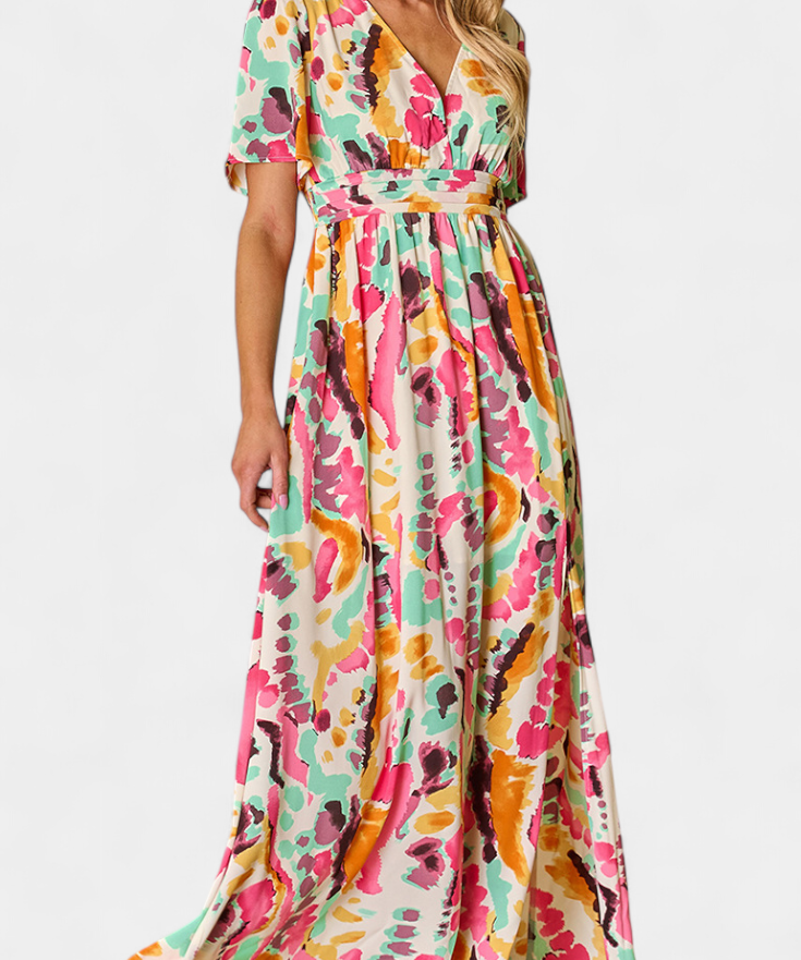 Robe Longue Tie-Dye "Amalie" – Col V
