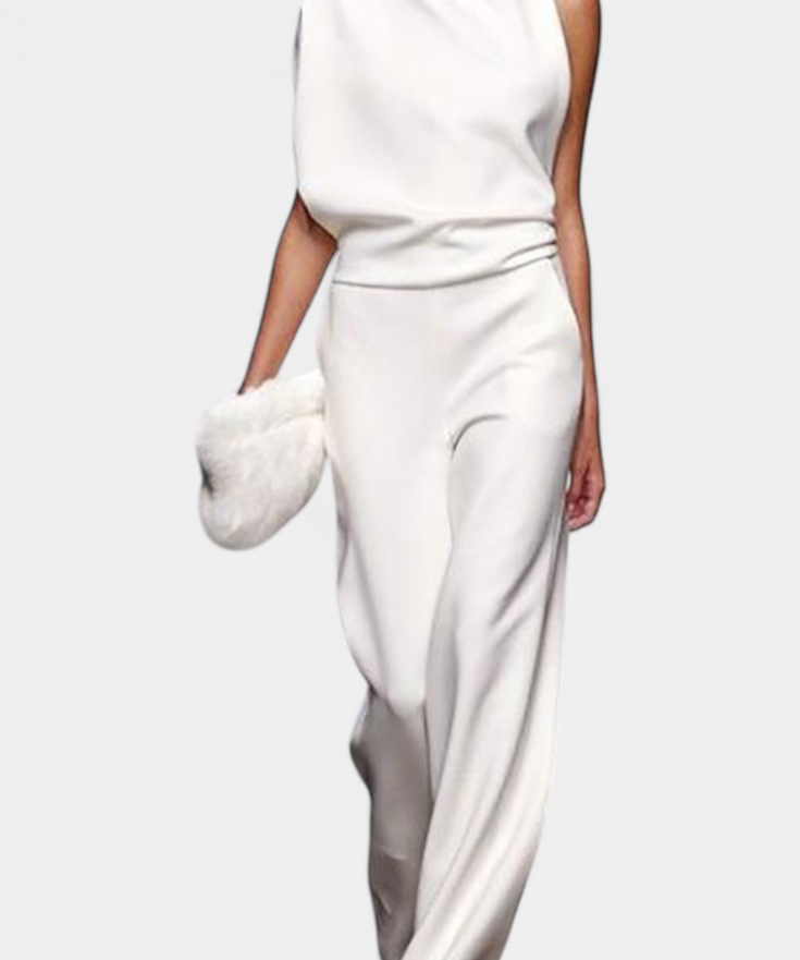 Asymmetrische Jumpsuit "Mia" – Vloeiende Pijpen