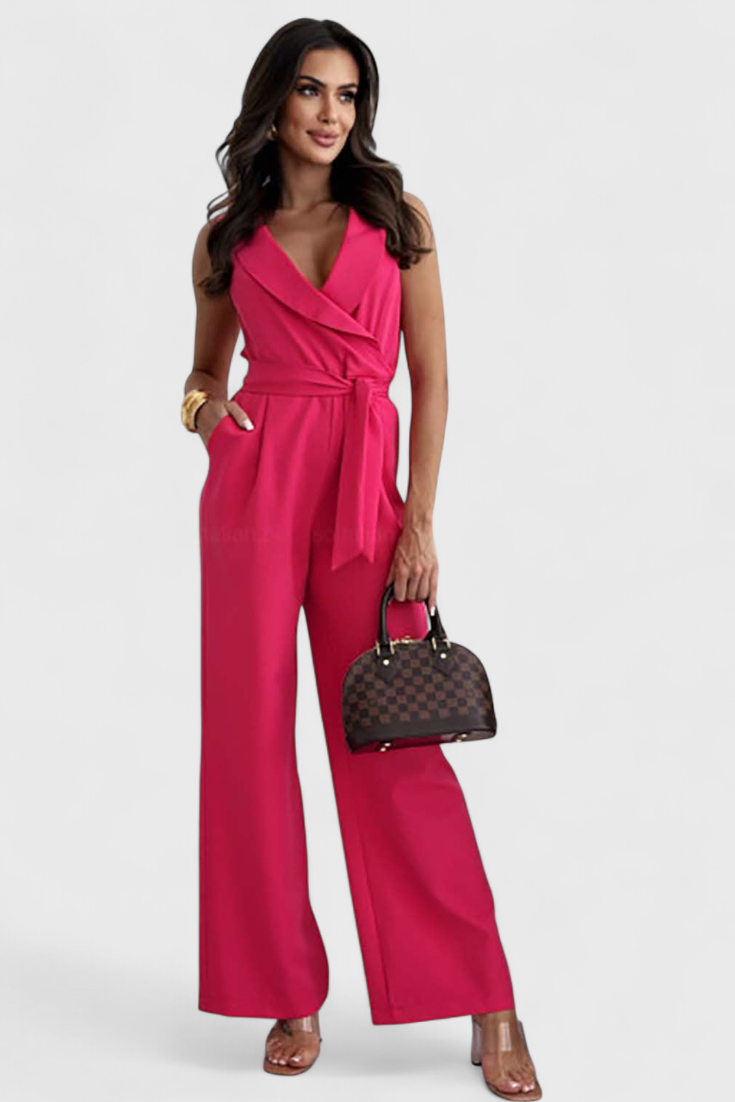 Jumpsuit "Lina" – Mouwloos met Strik