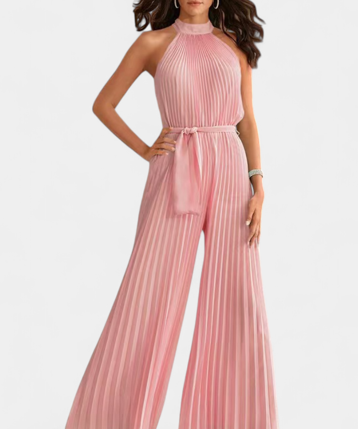 Palazzo-Jumpsuit "Annemarie" – Plissé met Halsband