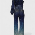 Asymmetrische Jumpsuit "Johanna" – Glitter Kleurverloop